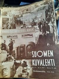 Suomen Kuvalehti 1947 no 17. (26.4.)kevätmessut, Savonlinna, amerikansuomalaisten arkea
