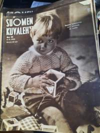 Suomen Kuvalehti  1948 nr 45 (6.11.) Suomen lastentarhat 60 vuotta, miksi koulutetaan ylioppilaita eikä ammattimiehiä?, 100-vuotias klinikka