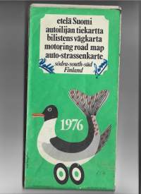 Autoilijan  tiekartta Etelä-Suomi 1976 kartta