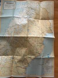 Sverige - Översiktskarta till Svenska Turistföreningens Sverigeböcker -map of Sweden