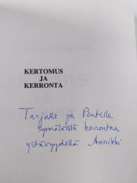 Kertomus ja kerronta (signeerattu, tekijän omiste)