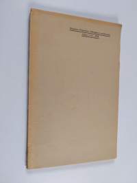 Tutkimuksia Kretschmerin typologiasta 2 (Eripainos Filosofisen yhdistyksen vuosikirjasta Ajatus VIII, 1936)