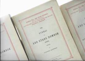 Utdrag ur Åbo stads dombok 1635, 1636 ja 1637 KirjaHenkilö Hartman, Torsten1898-1901   yht 3 kirjaa