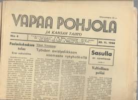 Vapaa Pohjola ja kansan tahto 30.11.  1944 nr 4