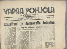 Vapaa Pohjola ja kansan tahto 18.1.  1945