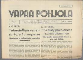 Vapaa Pohjola ja kansan tahto 24.1.  1945
