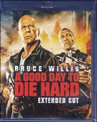 Blue-ray - Bruce Willis - A Good Day to  Die Hard, 2013. Extended Cut. Sis, elokuvan pidennetyn ja teatteriversion. Jai Courtney, Sebastian Koch, Basha Bukvic