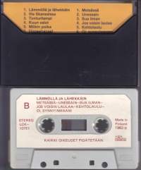 C-kasetti Lämmöllä ja lähekkäin, 1982.  LCK-107E1. Äänitteen julkaisija Lions-piiri 107 E klubit.