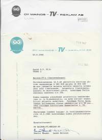 Mainos TV 1962-66 - firmalomake 2 eril