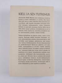 Kieli ja sen tutkimus