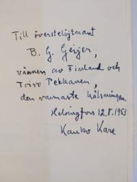 Toivo Pekkanen : kirjailijankuvan piirteitä (tekijän omiste, signeerattu)