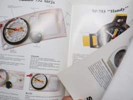Suunto maastokompassit 752 sarja, SP-19 ESP-753, RA-751. marssikompassa M-311, taskukompassi TK-2, sukelluskompassi SK-4, suuntimakompassi KB-77, KB-14, geol. G-80