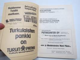 Turun kaupungin kunnallisverokalenteri 1977 vuoden 1976 tuloista
