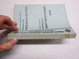 Turun kaupungin kunnallisverokalenteri 1973 vuoden 1972 tuloista