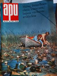 Apu 1960 nr 29 (16.7.) meren ihmeellinen elämä loistavana, laajana värikuva-artikkelina, Lauttasaaren veneenrakentajat