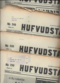 Huvudstadsbladet 14,15,16 ja 17 .9.  1939 yht 4 lehteä