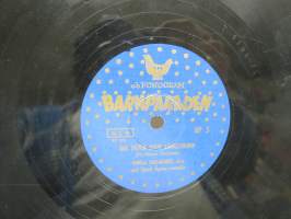 Fonogram Barnparaden Bp 3 - Jag heter Pippi Långstrump (solistina Viveca Serlachius) / Hej, vad vindarna tjuter -savikiekkoäänilevy / 78 rpm record