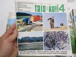 Talo ja Koti -kirjasarja osat 1-8, täydellinen sarja - yleistajuinen johdatus 1970-luvun pientalorakentamiseen (silloisine virheineen!), runsas kuvitus, mainoksia