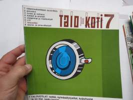 Talo ja Koti -kirjasarja osat 1-8, täydellinen sarja - yleistajuinen johdatus 1970-luvun pientalorakentamiseen (silloisine virheineen!), runsas kuvitus, mainoksia