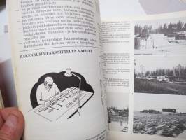 Talo ja Koti -kirjasarja osat 1-8, täydellinen sarja - yleistajuinen johdatus 1970-luvun pientalorakentamiseen (silloisine virheineen!), runsas kuvitus, mainoksia