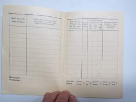 Harjoittelijakirja - Praktikantbok M.M.M. Jaakkola, Posti- ja lennätinlaitokseen 1937