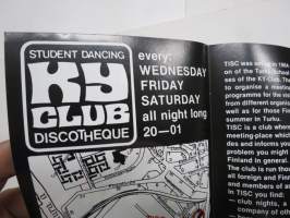 TISC - Turku International Student Club - Discotheque, Excursions, Sport, Club nights, Sauna, Parties, etc -esite