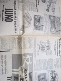 Koneviesti 1961 nr 8, ilmestynyt 5.4.1961, Kokosivun artikkelin Rauno Rintajouppi Vähäkyrö kone- ja autokaupan alkuvaiheet, Ferguson, Fiat 411 R, McCormick B-275...