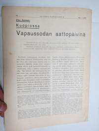 Suomen Vapaussota 1933 nr 3, Pommijääkärinä Pohjan perukoilla, Punaisten sotaneuvottelut Suomenlinnasta, K.A. Wegeiuksen Jääkärikirjat, Simon kahakka