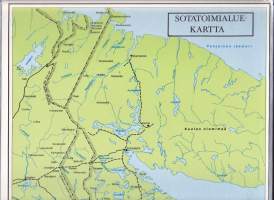 Suomi sodassa - talvi- ja jatkosodan tärkeät päivät. 1983, 2. painos. Mainio faktateos sodistamme. Sotatoimialuekartta kirjan perässä