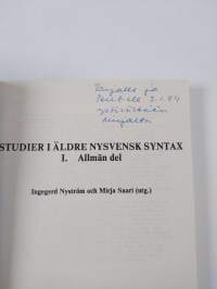 Studier i äldre nysvensk syntax, 1 - Allmän del (signeerattu, tekijän omiste)