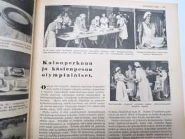 Kotiliesi 1936 nr 18, 15.9.1936 syyskuu II, Kansikuva Martta Wendelin, Syökää mutta syökää oikein, Maljakkokukat, Matkailumessuilla, Pihlajanmarja, ym.