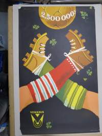 Veikkaus Oy - Jalkapallo, Erik Bruun -alkuperäinen mainosjuliste / advertising poster