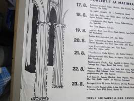 Turun Musiikkijuhlat 1970 -juliste, tästä alkoi Ruisrock -esiintyjälistaukset, 23.-23-8. &quot;Rockkonsertti&quot; Tommie Mansfield, Wigwam, Jo Ann Kelly, Kalevala, Humble Pie