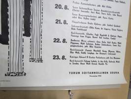 Turun Musiikkijuhlat 1970 -juliste, tästä alkoi Ruisrock -esiintyjälistaukset, 23.-23-8. &quot;Rockkonsertti&quot; Tommie Mansfield, Wigwam, Jo Ann Kelly, Kalevala, Humble Pie