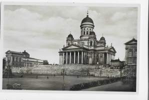 Helsinki Suurkirkko  -  paikkakuntapostikortti postikortti paikkakuntakortti kulkenut 1935