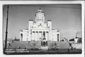 Helsinki Suurkirkko - paikkakuntapostikortti, paikkakuntakortti, postikortti kulkenut 1955