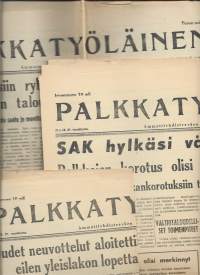 Palkkatyöläinen  11,13. ja 14.3.  1955  sanomalehti yht 3 lehteä