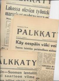Palkkatyöläinen  15,16. ja 17.3.  1955  sanomalehti yht 3 lehteä