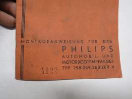 Philips Automobil- und Motorbootempfänger Typ 258-259-268-269 - Montageanweisung