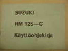 Suzuki RM 125-C käyttöohjekirja
