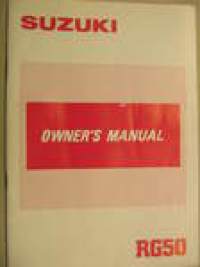 Suzuki RG50 vm. 1986 ownwr´s manual käyttöohjekirja