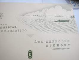 Pienoismerikartat - Turun saaristo - Åbo skärgård sjökort i miniatyrformat -merikorttikirja / sjökort / chart