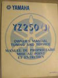 Yamaha YZ250 (J) owner´s manual tuning and service huolto-ohjekirja