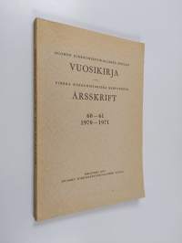 Suomen kirkkohistoriallisen seuran vuosikirja 1970-1971