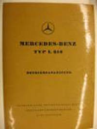 Mercedes-Benz Typ L 312 Betriebsanleitung käyttöohjekirja