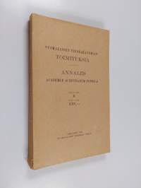 Suomalaisen tiedeakatemian toimituksia sarja B nide XXV - Annales Academiae scientiarum Fennicae