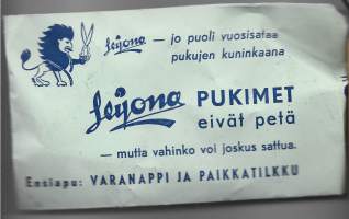 Leijona Pukimet / Varanappi ja paikkatilkku pakkaus - täysi   tuotepakkaus
