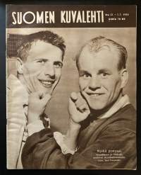 Suomen Kuvalehti N:o 27 / 1956 - Sisältää mm. Suomen suurkisat 1956 ja YK:n pääsihteerin vierailu Helsingissä