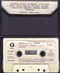 C-kasetti - Carlos Mora - Exitos de Julio Iglesias, 1979. GR 2117. Katso kappaleet kuvista/alta.