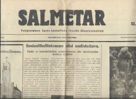 Salmetar   12.8.  1948 Pohjoisimman Savon kansallisen väestön äänenkannattaja
